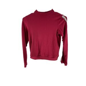 Speechless Kids Girls Red Animal Print Ribbed Sweater Youth Size Medium